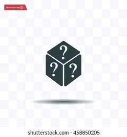 vector illustration of dice help icon