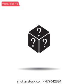 vector illustration of dice help icon