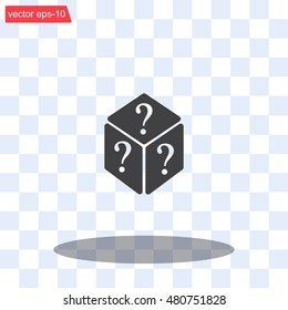 vector illustration of dice help icon
