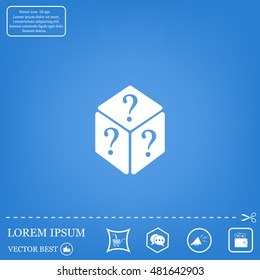vector illustration of dice help icon