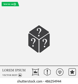 vector illustration of dice help icon
