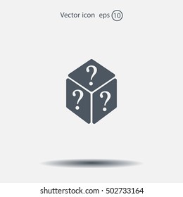 vector illustration of dice help icon
