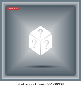 vector illustration of dice help icon