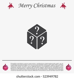 vector illustration of dice help icon