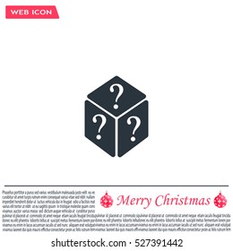 vector illustration of dice help icon