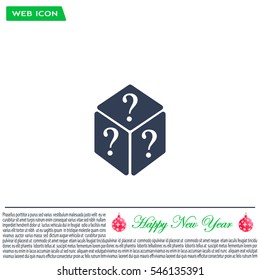 vector illustration of dice help icon