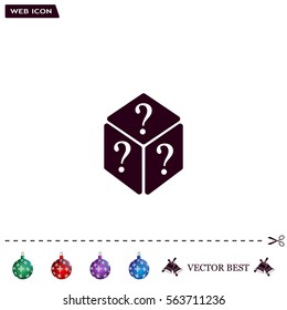 vector illustration of dice help icon