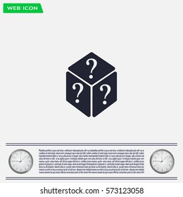 vector illustration of dice help icon