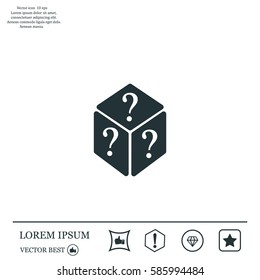 vector illustration of dice help icon