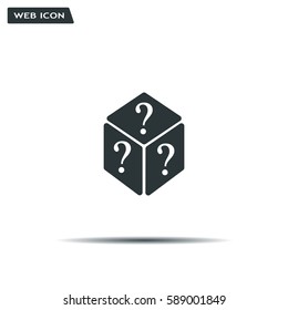 vector illustration of dice help icon