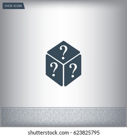 vector illustration of dice help icon