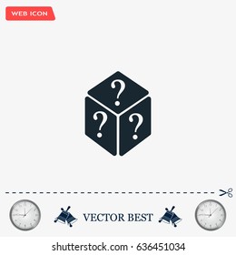 vector illustration of dice help icon