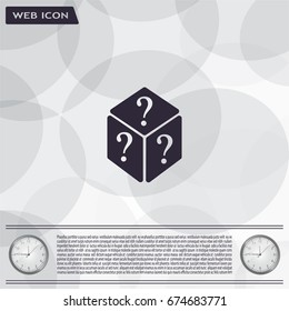 vector illustration of dice help icon