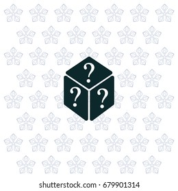 vector illustration of dice help icon