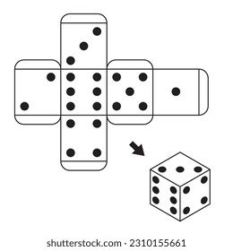 Vector Illustration Of Dice Template