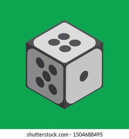 vector illustration of dice that can be used in game development, motion graphics, or printed for posters, brochures.