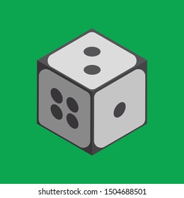 vector illustration of dice that can be used in game development, motion graphics, or printed for posters, brochures.
