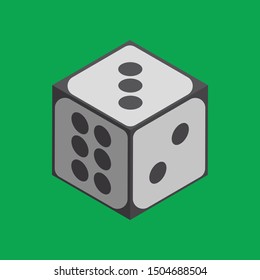 vector illustration of dice that can be used in game development, motion graphics, or printed for posters, brochures.