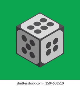vector illustration of dice that can be used in game development, motion graphics, or printed for posters, brochures.