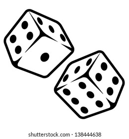 Vector illustration of dices