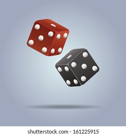 Vector illustration of dices