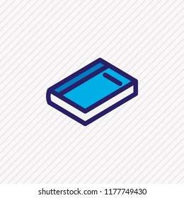 Vector illustration of dictionary icon colored line. Beautiful book element also can be used as copybook icon element.