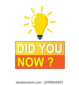 Vector illustration did you know fact