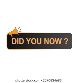 Vector illustration did you know fact