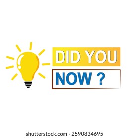Vector illustration did you know fact