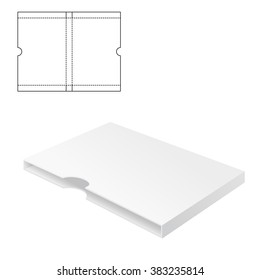 Vector Illustration of Diecut Craft Box for Design, Website, Background, Banner. Retail Folding package Template. Fold pack with dieline for your brand on it