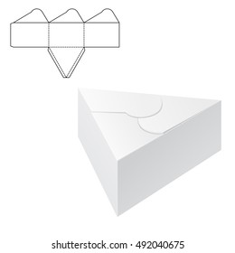 Vector Illustration of Diecut Craft Box for Design, Website, Background, Banner. Retail Folding package Template. Fold pack with dieline for your brand on it