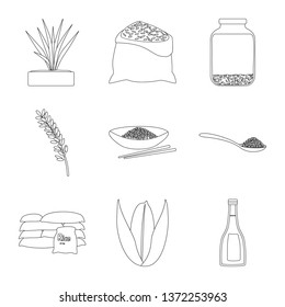 Vector illustration of diet and cooking icon. Collection of diet and organic stock vector illustration.