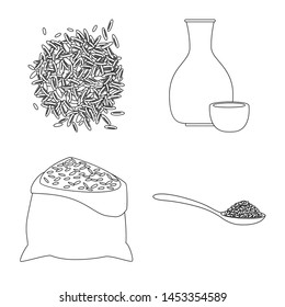 Vector illustration of diet and cooking logo. Set of diet and organic vector icon for stock.