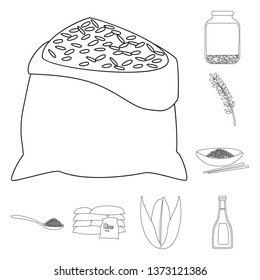 Vector illustration of diet and cooking sign. Collection of diet and organic vector icon for stock.