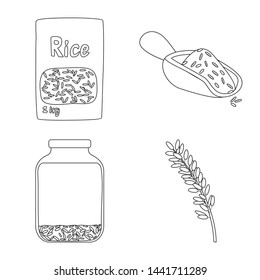 Vector illustration of diet and cooking symbol. Set of diet and organic stock symbol for web.