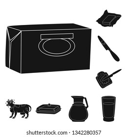 Vector illustration of diet and farm icon. Set of diet and dairy vector icon for stock.