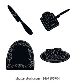 Vector illustration of diet and farm logo. Collection of diet and dairy vector icon for stock.