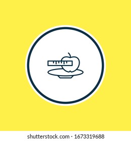 Vector illustration of diet icon line. Beautiful activities element also can be used as fruit icon element.