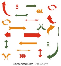 Vector Illustration of Different Arrows