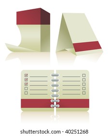 Vector Illustration of Different  Calendars - Tear-Off, Desktop, and Flip One