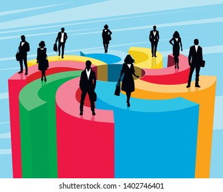 Vector illustration of different candidates for the position