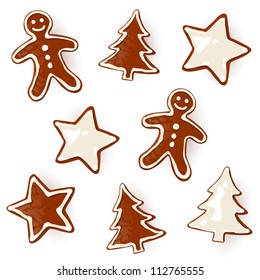 Vector Illustration of Different Christmas Pastries