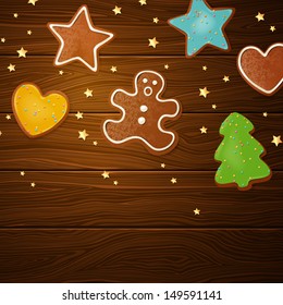 Vector Illustration of Different Christmas Pastries