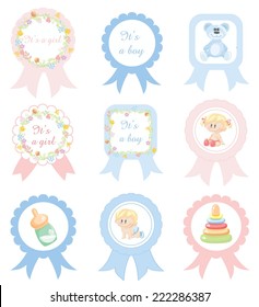 Vector illustration of different circle label