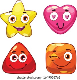 Vector illustration of different colorful shapes.