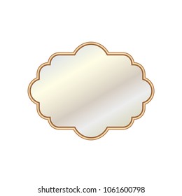 Vector Illustration different elegant oval shaped mirrors.