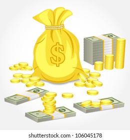 Vector Illustration Different Form Money Stock Vector (Royalty Free ...