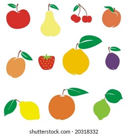 vector illustration of different fruits