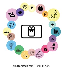 ilustración vectorial de diferentes ideas de regalo y guía de compras para vacaciones