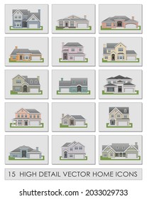 Vektorgrafik verschiedener Home-Icon-Set